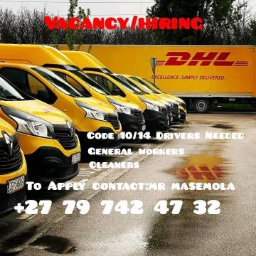 Code 10/14 Drivers Needed At Dhl Express